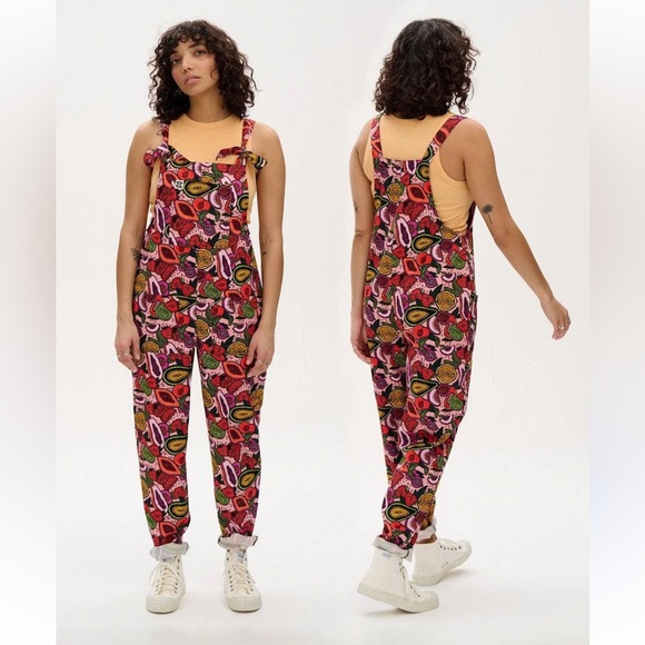 Lucy & Yak Pants - Lucy & Yak Limited Edition Vulvarees Dungaree Fruity Vulva US 4 Organic Cotton